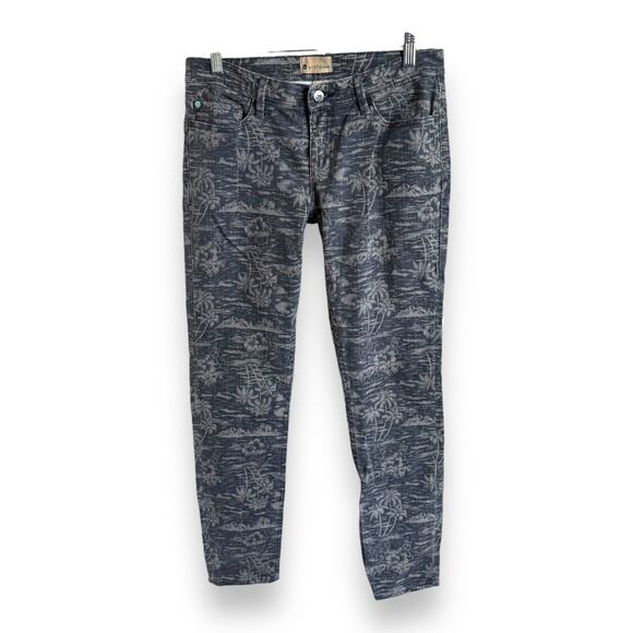 Roxy Womens Jeans‎ Sz 7 28 Tropical Gray Sunburners Skinny Beach Hawaiian Denim - Picture 4 of 8